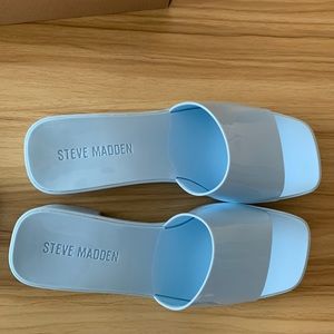 Steve Madden Harlin Blue Jelly Mule Sandal